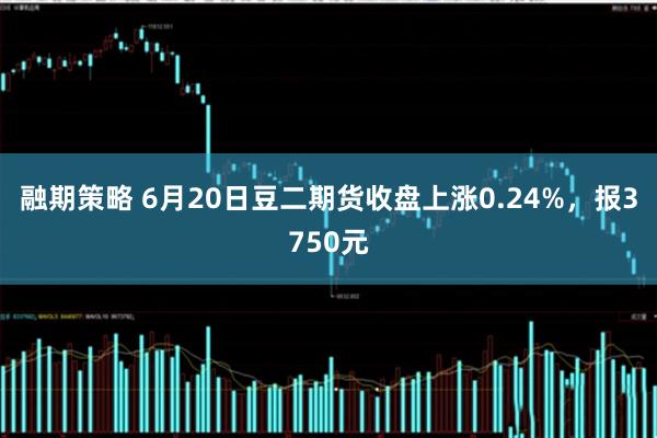 融期策略 6月20日豆二期货收盘上涨0.24%，报3750元