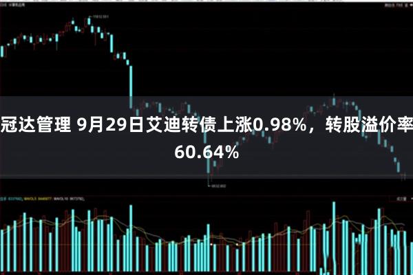 冠达管理 9月29日艾迪转债上涨0.98%，转股溢价率60.64%
