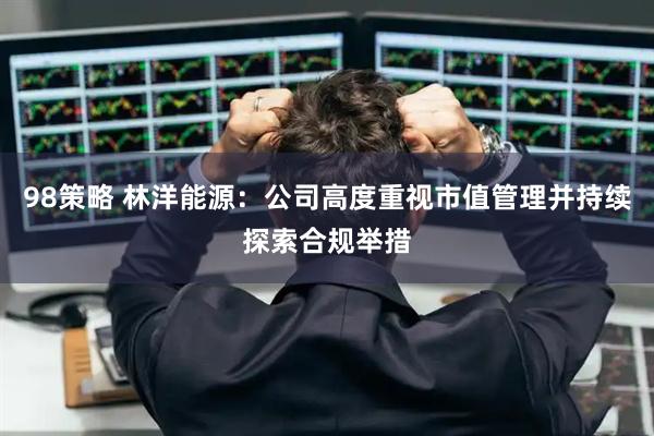 98策略 林洋能源：公司高度重视市值管理并持续探索合规举措
